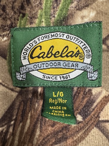 Men's L Cabela's Microtex Realtree AP Camo Long Sleeve Button Up Hunting Shirt - Picture 4 of 16