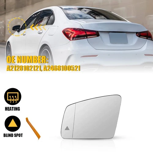 Driver Side Mirror Glass Heat + Blind Spot For Mercedes-Benz W176 W246 W204 C218