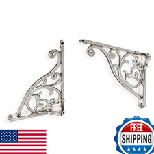 Heavy Duty Solid Stand 8 Inch 4 Pack Brushed Satin Nickel Right Angle Wall Panel