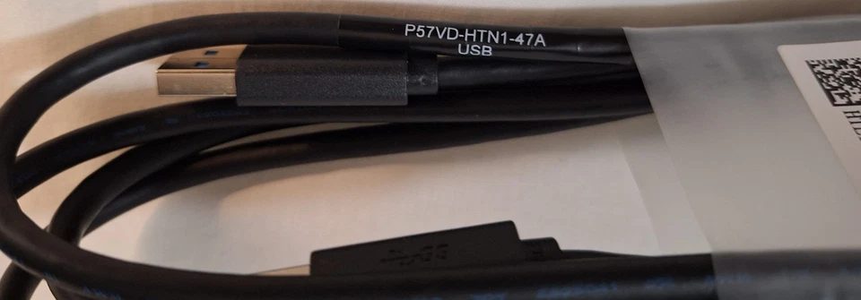 USB-A to USB-B USB 3.0 Cable, package of five, 1.8M, black, new,  Dell - Image 3 of 3