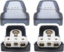 2 Pack Premium Solid Brass Positive Negative Battery Terminals Clamps with Two 0