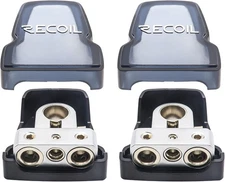 2 Pack Premium Solid Brass Positive Negative Battery Terminals Clamps with Two 0