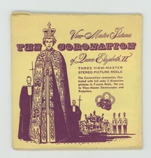 1953 Coronation of Queen Elizabeth II View-Master Packet with Reels 405 406 407