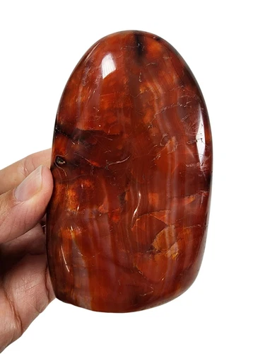 Carnelian Agate Polished Freestand Madagascar 282.2 grams