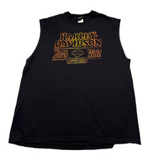Vintage Harley-Davidson Shirt Mens XL Black Sleeveless Biker Lynchburg USA