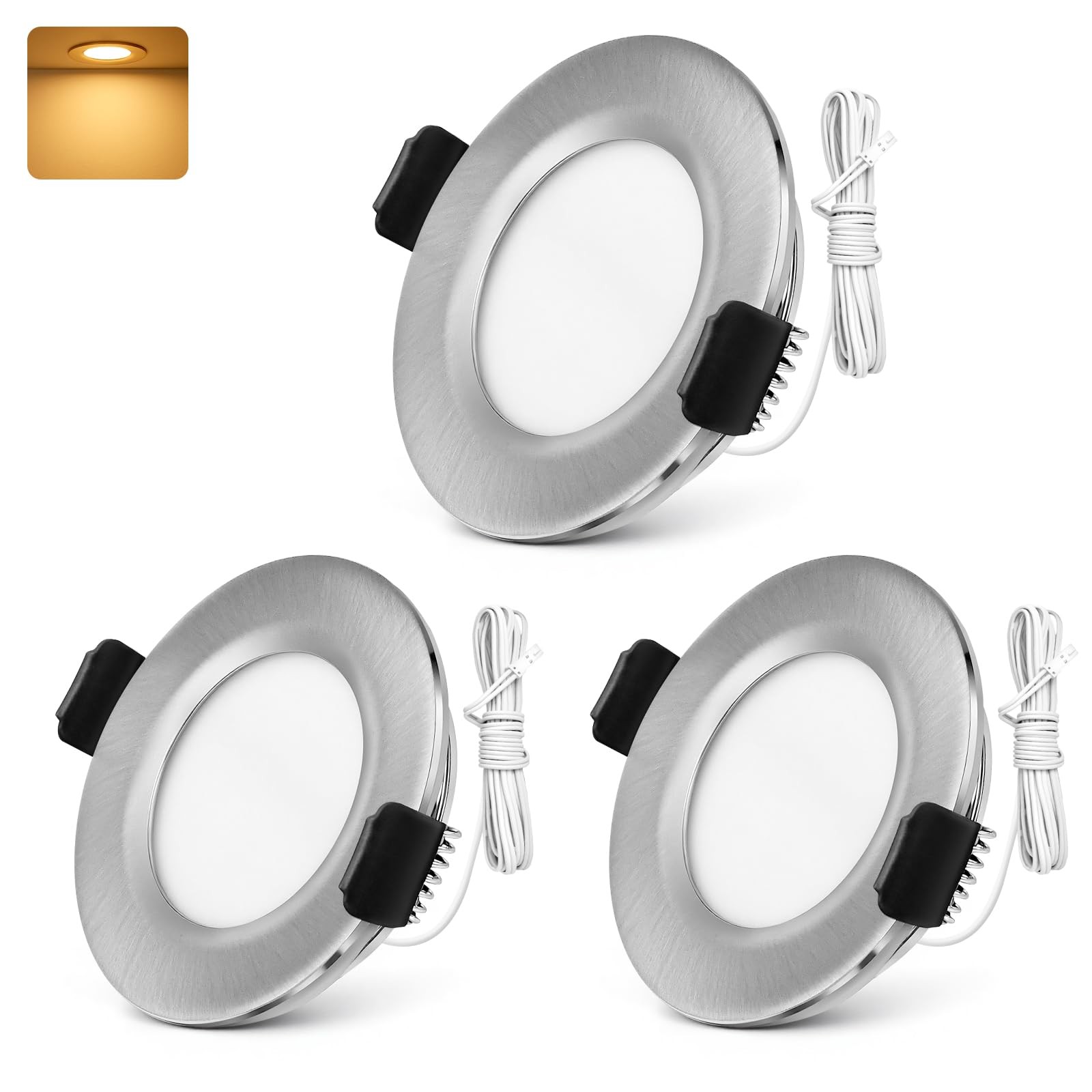 Spot LED encastrable IP44 12V-24V DC encastré plafond cuisine et éclairage bateau