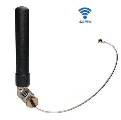 RightAngle UHF(433MHz) 3dBi Omnidirectional Antenna RP-SMA I.PX/U.FL coaxial 50 