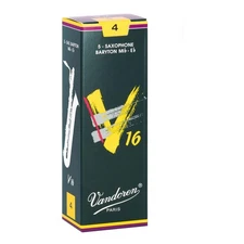 Vandoren SR744 Baritone Sax V16 Strength 4, Box of 5 Reeds