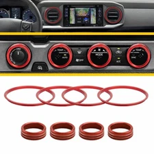 4X Vent Ring Trim Covers+Control Knobs Audio Radio Set For Toyota Tacoma 2016-22