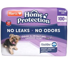 Hartz Home Protection Lavender Scent Odor-Eliminating Dog Pads, 21 in 100ct