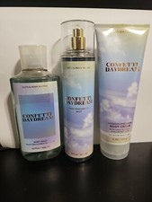 Confetti Daydream Fragrance Mist Body Cream Wash Bath  Body Works 3 Piece Set