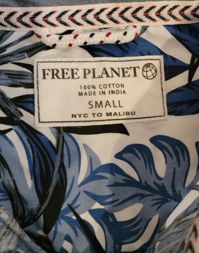 Free Planet Herren Blau Tropical Shirt Short 2 tlg Set Gr.S Top Gr.XS (28) Short - Bild 6 von 16