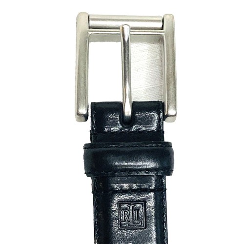 Lauren‎ Ralph Lauren Studded Leather Belt Western Boho Brass Buckle Black L Lauren Ralph Lauren Studded Leather Belt Western Boho Brass  main image 4