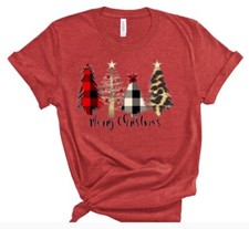 NEW LEOPARD AND PLAID TREES CHRISTMAS SWEATSHIRT