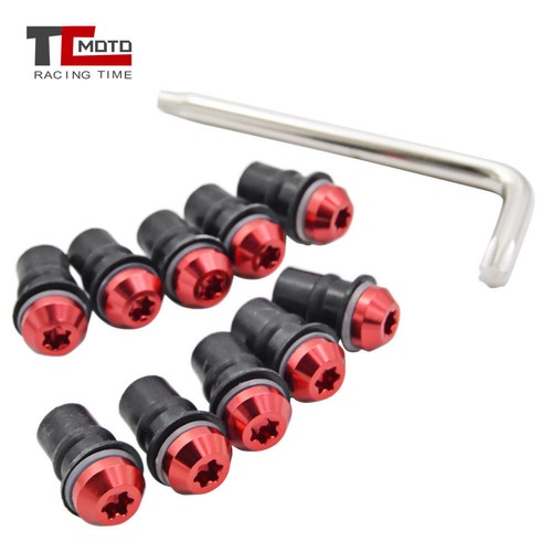 10PC Motorcycle Windshield Windscreen Bolts Screw Nut Fastener Kit M5 for BMW - Picture 4 of 7