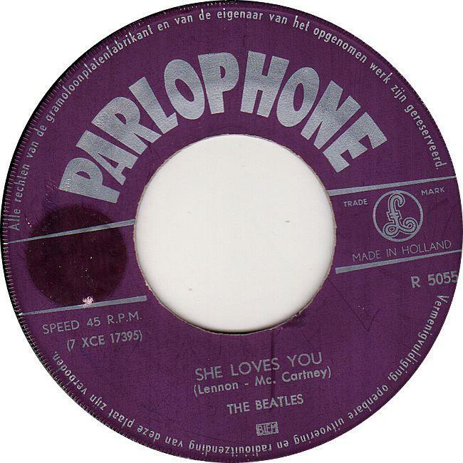 BEATLES She Loves You 1963 original HOLLAND single RARE purple