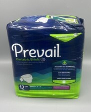 Prevail Bariatric Brief Adult Diaper Ultimate Absorbency 12 Count Latex Free