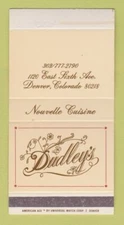 Matchbox - Dudley's Restaurant Denver Colorado