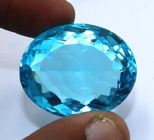 Natural 800 Ct Blue Topaz Oval Shape Certified Loose Gemstone With Free Gift