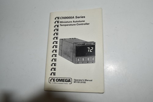 OMEGA CN9000A SERIES MINIATURE AUTOTUNE TEMPERATURE CONTROLLER MANUAL (MLQ62) - 第 1/1 張圖片