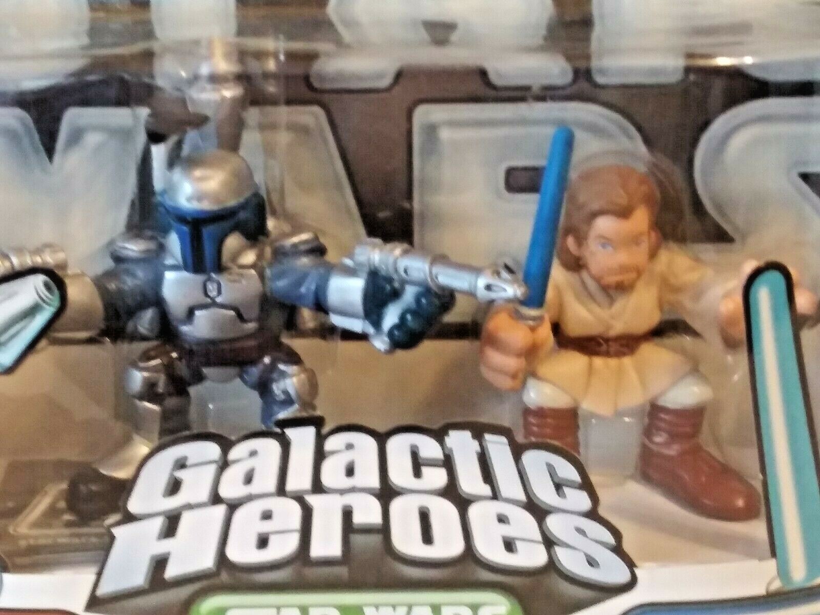 STAR WARS GALACTIC HEROES JANGO FETT & OBI-WAN KENOBI FIGURINE SET | eBay