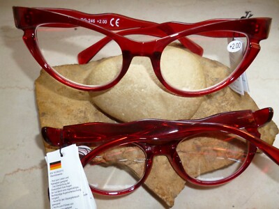 Wenn Lesebrille...dann CAT EYE (Mod.2) - rot +1,5 +2,0 +2,5 +3,0 
