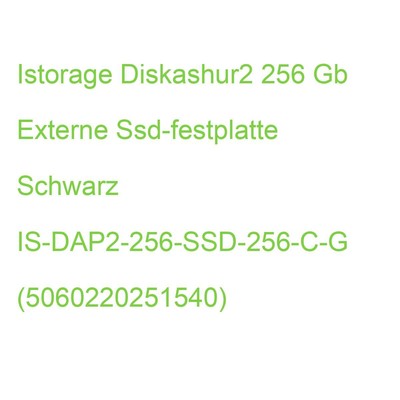 Istorage Diskashur2 256 Gb Externe Ssd-festplatte Schwarz IS-DAP2-256-SSD-256-C-
