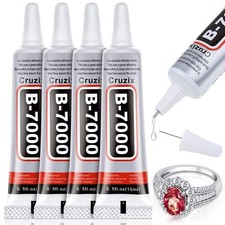 B-7000 Glue Clear for Rhinestone Crafts, Jewelry and Bead Adhesive B7000 Semi Fl