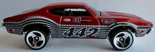 HOT WHEELS OLDS 442 W-30 154 FROM THE 2002 MAINLINE SERIES 3 SPOKE WHEELS