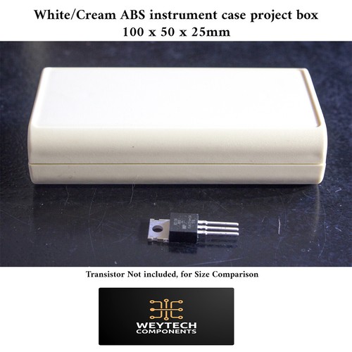 White/Cream ABS 100x50x25mm Electronics Enclosure Box Project Case Instrument - Picture 2 of 6