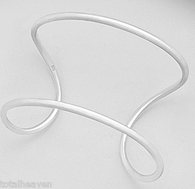 Massive Sterling Silber Manschette Armreif Armband 25g Minimalisten Favorit Modern Art Piece