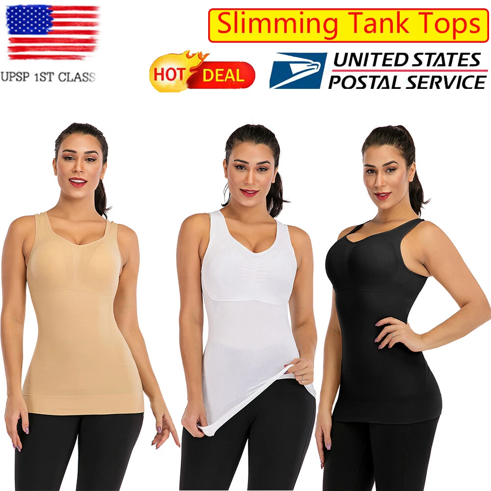 Women's Genie Vest Shapewear Slimming Tummy Waist Cami Shaper Camisole Tops  Slim