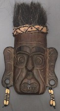 Vintage Hand Carved Decorative Tribal Mask From Indonesia