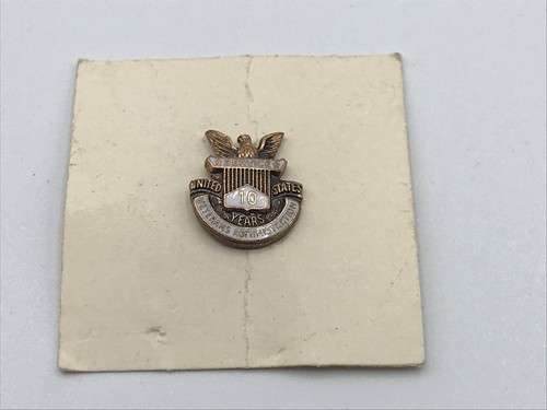 Lapel Pin United States Veterans Administration 10 Years Service Pin Vintage VA - Picture 3 of 6