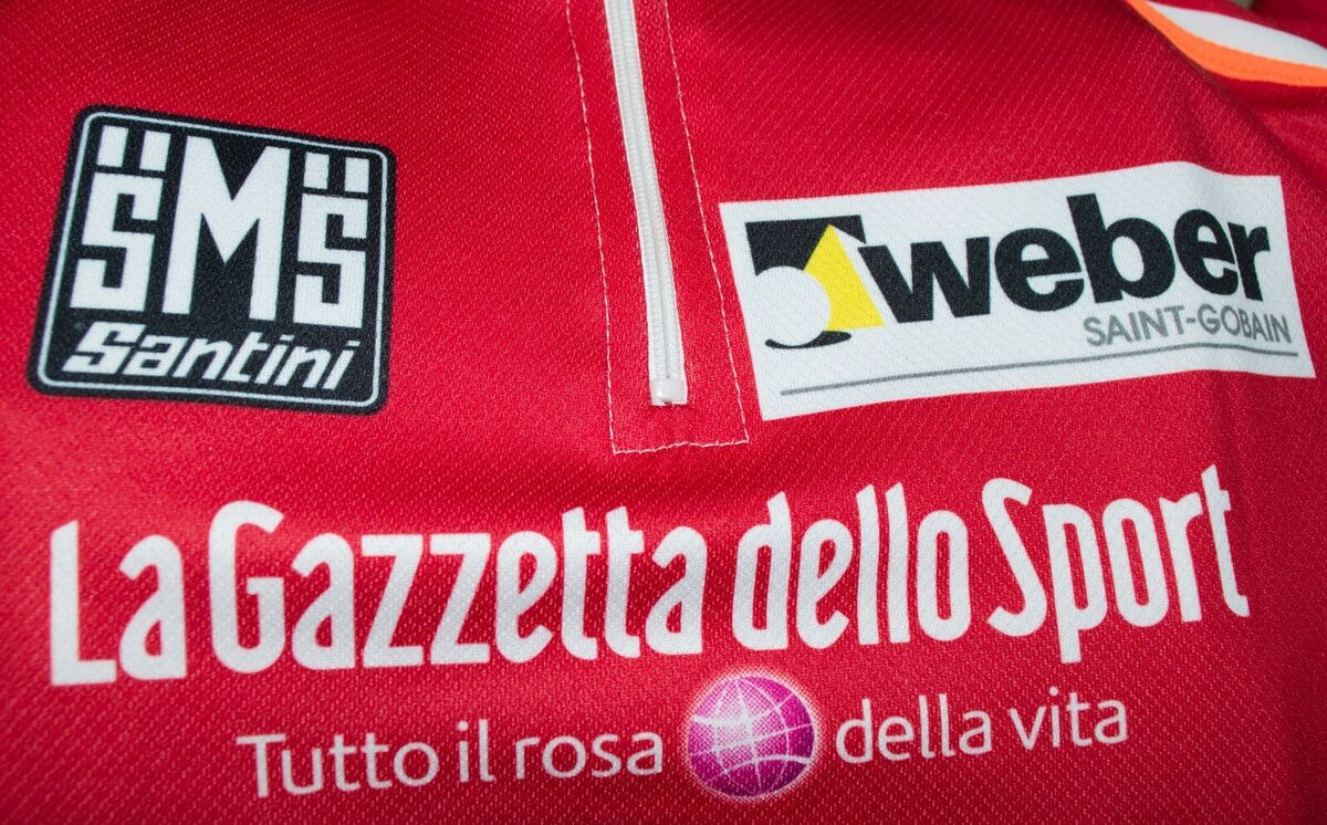 Santini La Gazzetta dello Sport サイクルジャージ SMS Santini Cycling Jersey Mens La Gazzetta dello Sport
