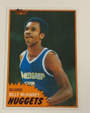 NBA BILLY McKINNEY Denver Broncos 1981-82 Topps ROOKIE RC Trading CARD #69