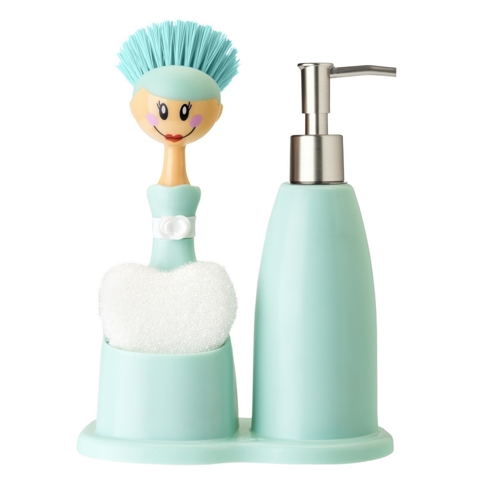 VIGAR Dolls Set lavello con Pennello, Spugna e dosatore per Sapone, Blu, (O8o)