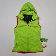 Millet Womens Gilet Yellow Small Vest Sleeveless Pierra Full Zip Hooded