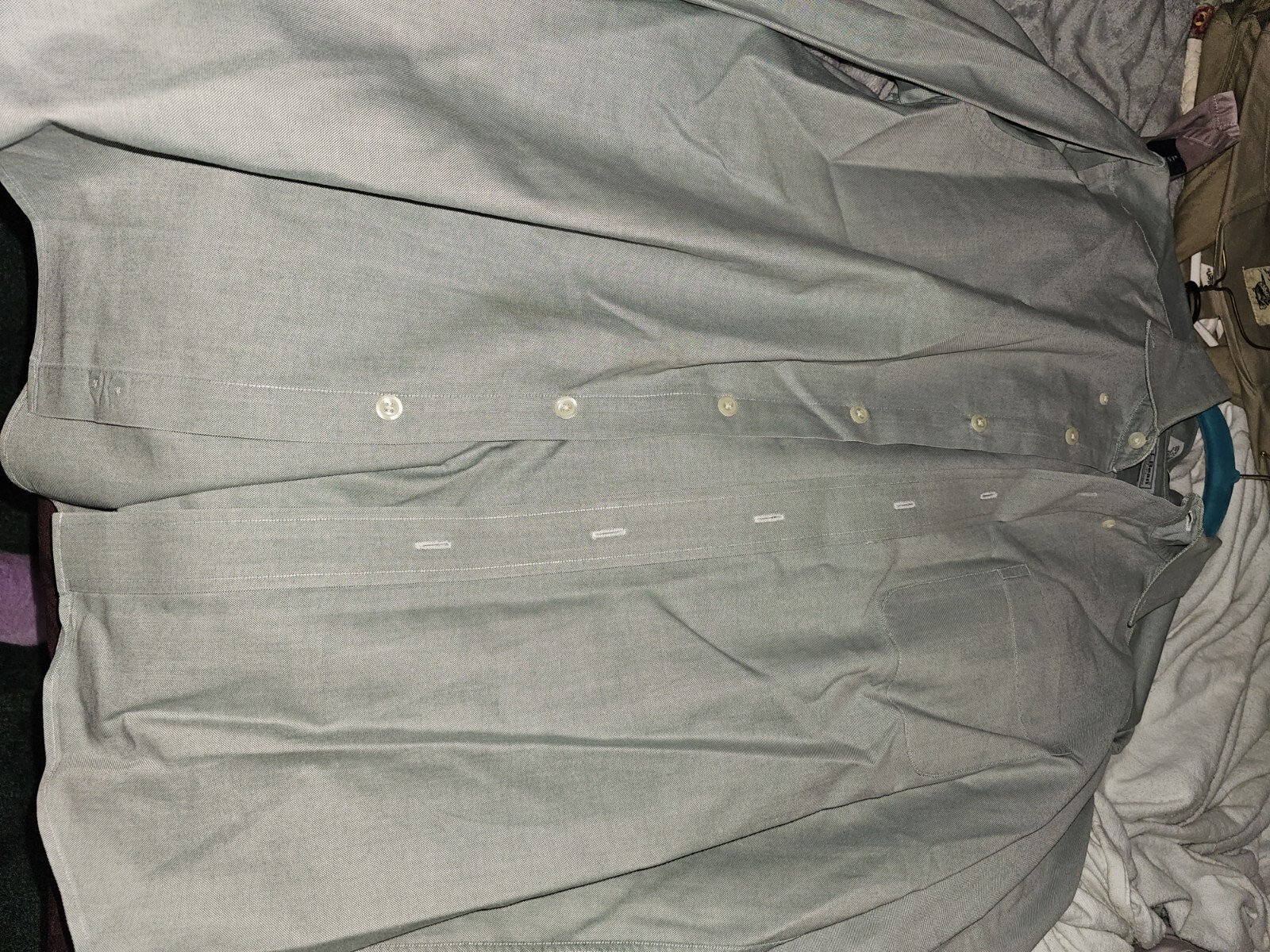 LL Bean Size Small Charcol Gray Button Shirt Size… - image 3