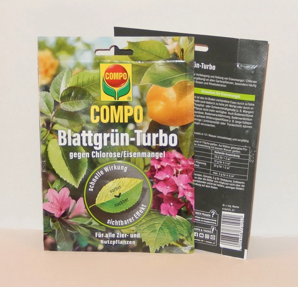 Eisendünger COMPO Fetrilon® 13 gegen Chlorose ✅ Eisenchelat BLATTGRÜN-TURBO 20g - Bild 3 von 4