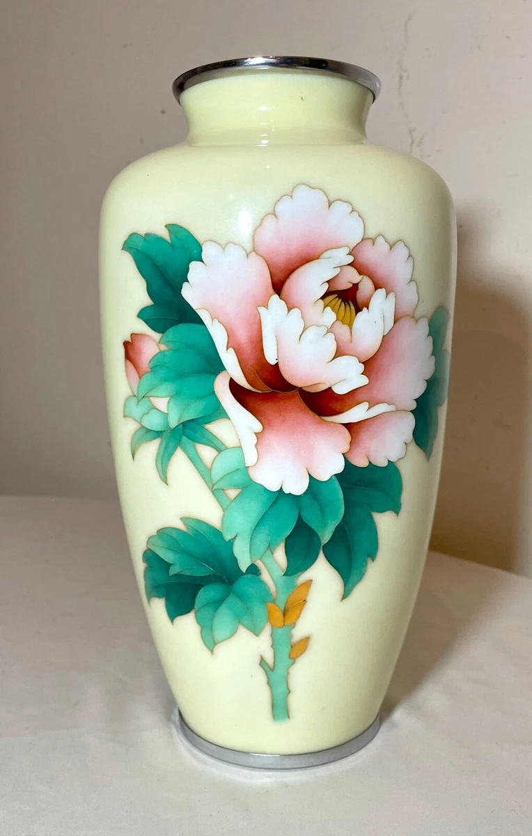 黄色日本古董花瓶| eBay