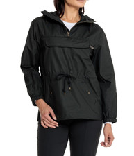 Filson Hooded Deck Jacket S Cotton Anorak Black Women's Small Rain Coat Usa Made