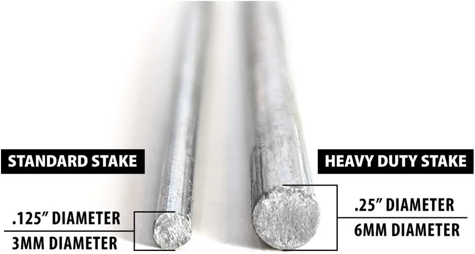Estacas de patio de alta resistencia de 30" con marco de metal de 0,25 de diámetro estaca de paso para letrero de patio Foto 2 de 4