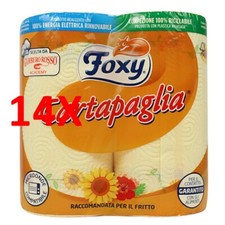 14 X Foxy Carta Paglia Carta Cucina 2 Rotoli 2 Veli Decorato