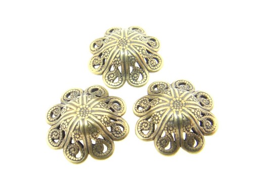 Filigree Element Style 2 Fits 11mm & 12mm Empty Chain 12 Pcs - Choose Finish - Picture 3 of 4