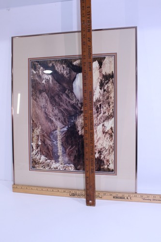 Fred Joy Canyon of the Yellowstone VTG Earth Tone Framed Rare Photo Wyoming Art - Picture 13 of 24