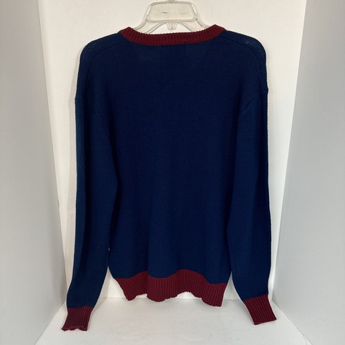 Vintage Bugle Boy Men’s XL Multicolor Geometric V-Neck Sweater Pre Owned - Picture 6 of 7