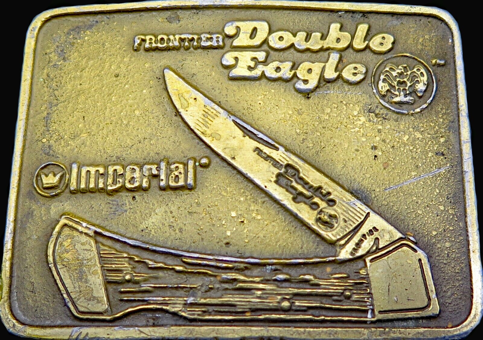Frontier Double Edge Imperial Knife Vintage Belt Buckle eBay