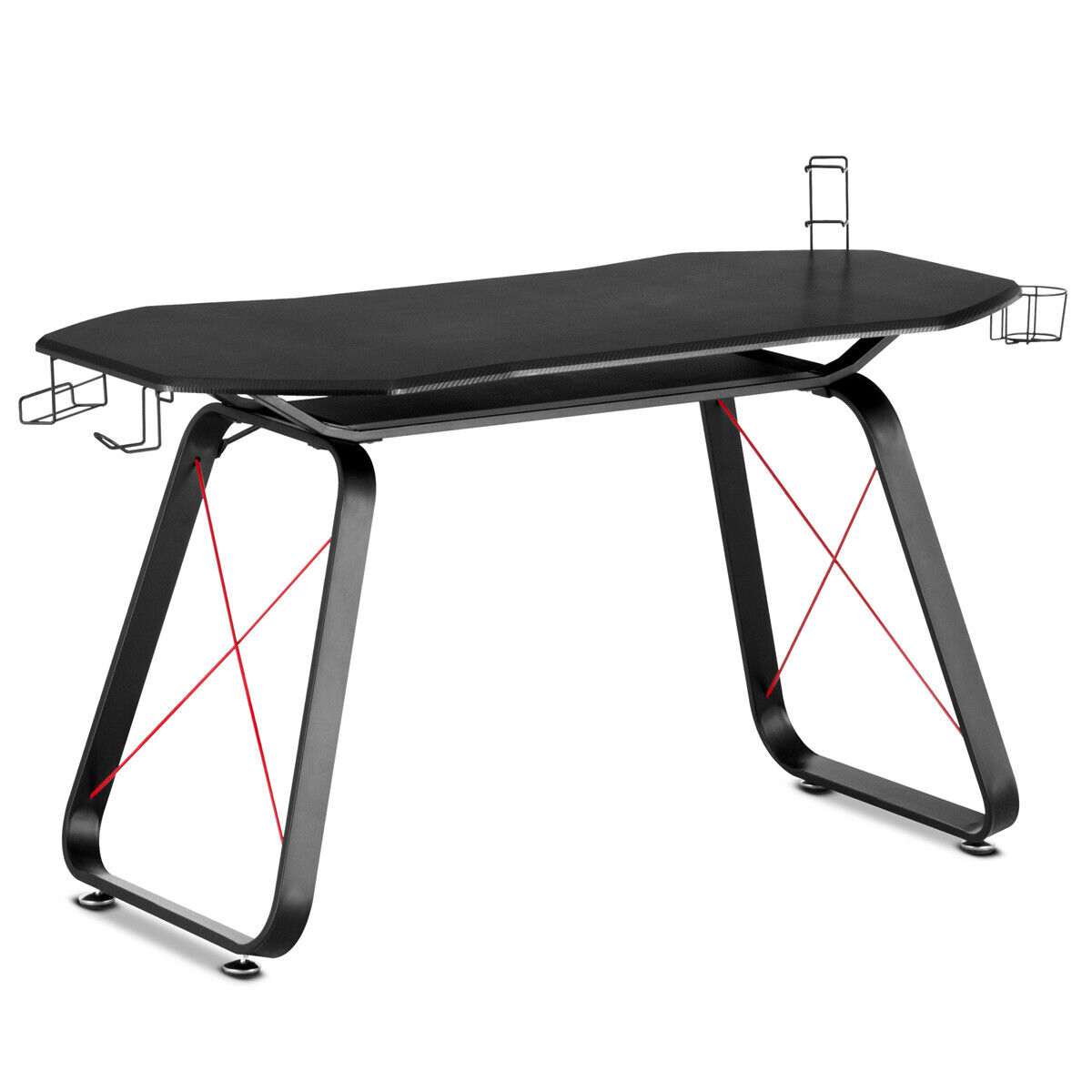 Mesa gaming desk, escritorio gamer ergonómico, mesa de juegos para PC, rojo