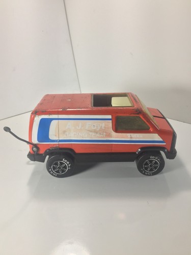 Vintage 1980’s Tonka A.J Foyt Racing Team Van Steel Pressed Vehicle
